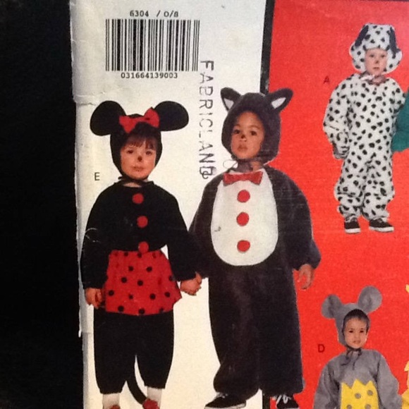 Butterick 6304 all children sizes- puppy-Dalmatian , frog , mice, baby chick - Picture 3 of 6